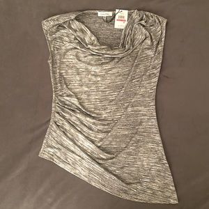 Calvin Klein • Silver, slim fitting top